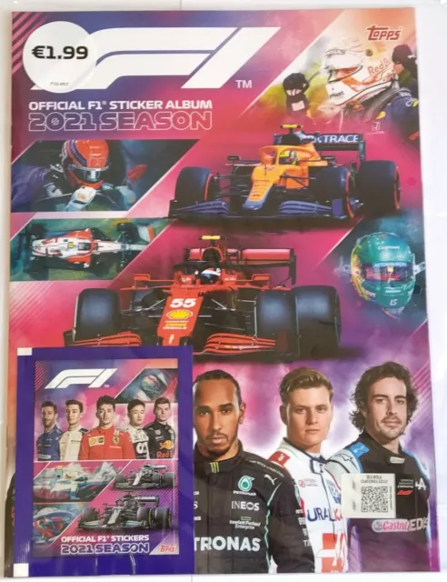 Formula 1 F1 2021 Album Vuoto + Bustina Figurine Topps