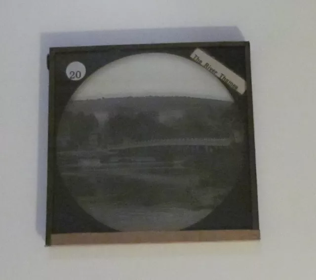 Glass Magic Lantern Slide STREATLEY BRIDGE C1890 OLD VICTORIAN PHOTO THAMES 2