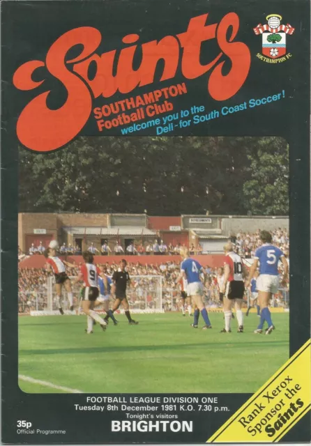 Southampton v Brighton & HA - Div 1 - 8/12/1981 - Football Programme