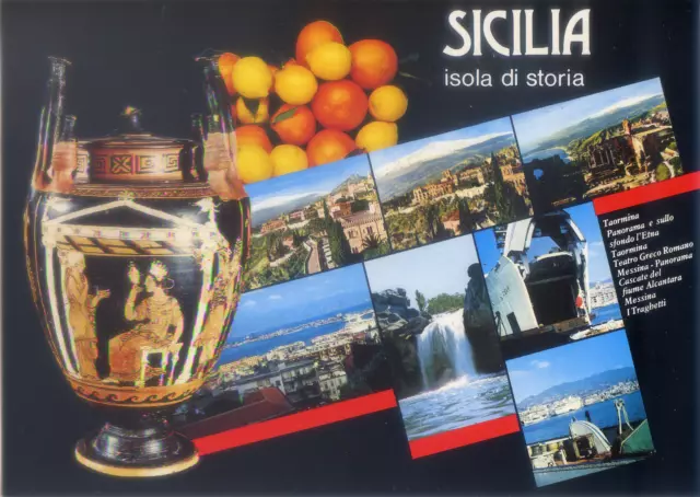 Cartolina Sicilia isola di storia (26272-F) Taormina-Messina-Alcantara -  Kina