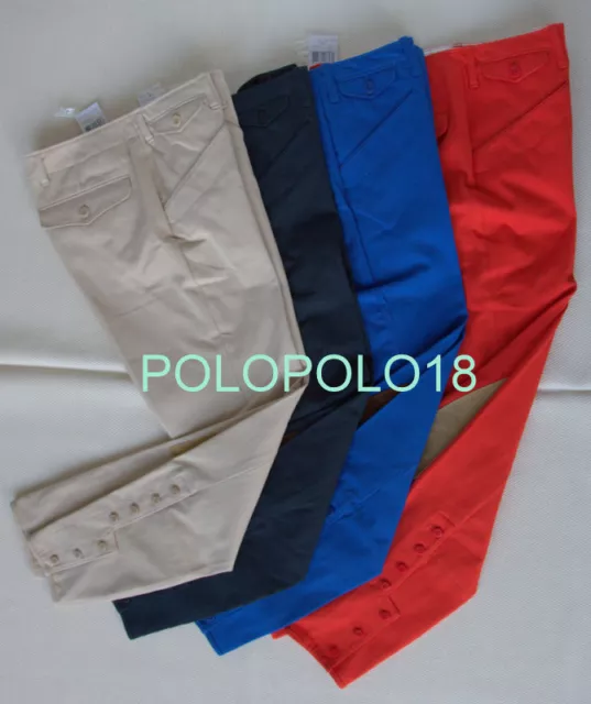 New Ralph Lauren Women Jodhpurs Equestrian Riding Pants Suede Trim Polo