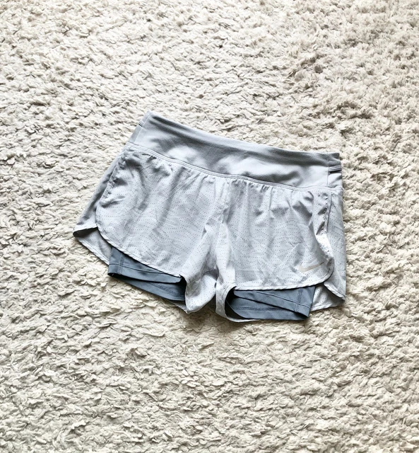 Leggings Nike Dri-Fit Grau Shorts High Waist Tight Tennis Laufhose S Running