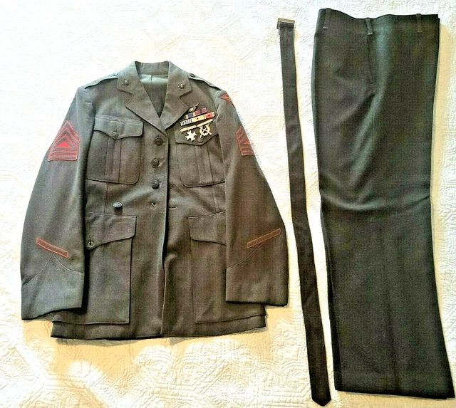 WWII USMC MASTER Tech Sergeant Named Uniform 3Rd Marine Air Wing £163. ...