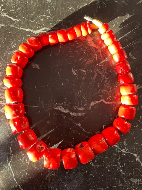 Collier Ethnique En Bambou De Mer Corail Xxeme