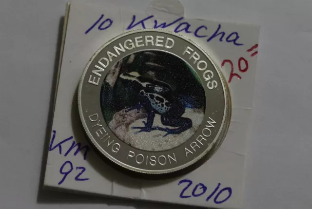 Malawi 10 Kwacha 2010 Proof Endangered Frogs B38 Xu26