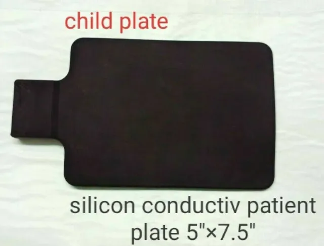 ESU Insulated Silicon Conductive Child Patient Plate With 2 Pin Slot 5" x 7.5"