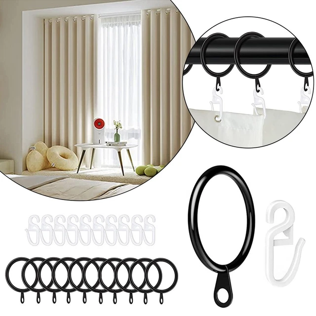 Curtain Rings Easy To Install For Curtains Rods Pole Voile Hanging Hooks