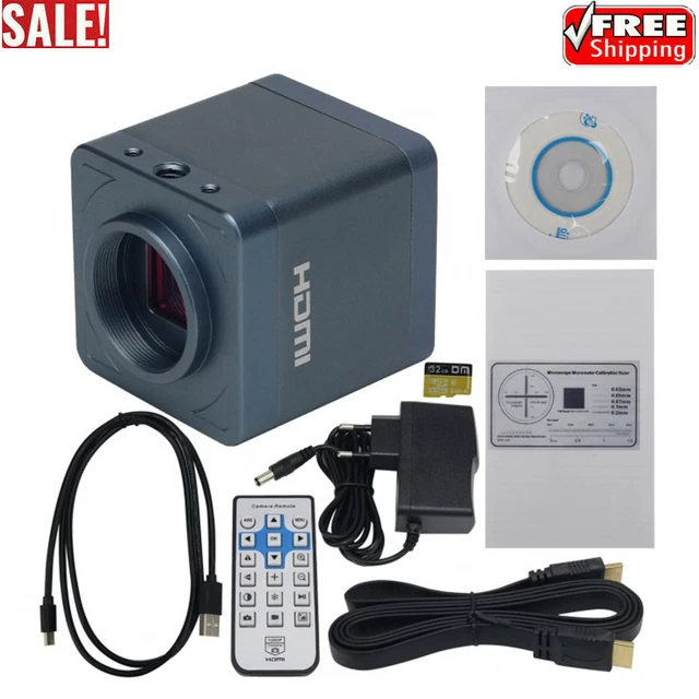 HY-6110 4K UHD Digital Microscope Camera HDMI Camera with 32G Storage Card HDR