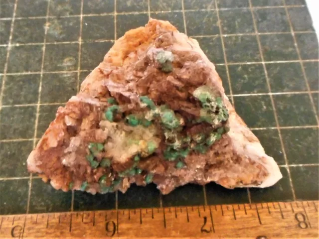 Natural Green Rosasite Crystal on Dolomite. Bou Bekker Morocco. 2.7" . 116 grams