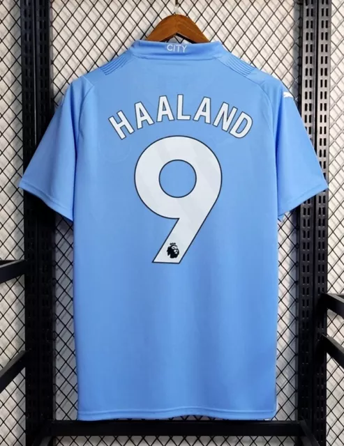 MAILLOT DOMICILE FOOTBALL Manchester City Enfants Haaland Noir Éclair EUR  33,00 - PicClick FR