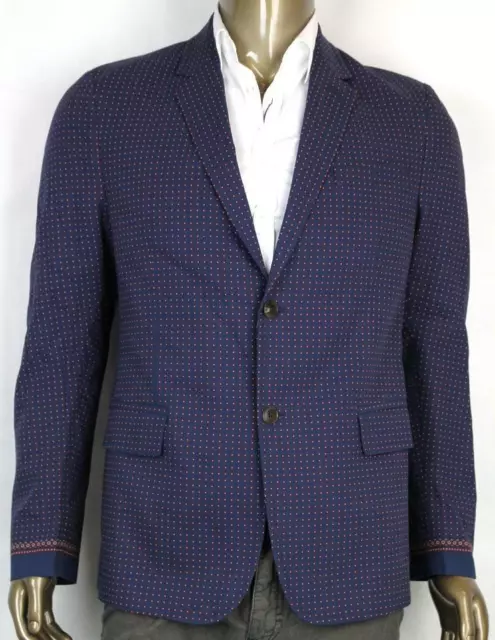 $2690 NEW GUCCI Men's Flower Print Jacket Blazer Blue EU 44/US 34 ...