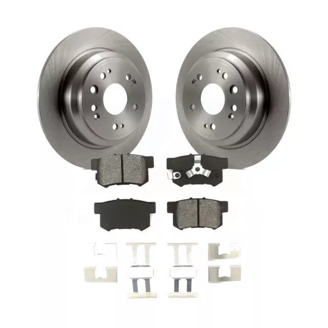 Rear Disc Brake Rotors And Semi-Metallic Pads Kit For Honda Crosstour Accord