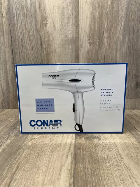 CONAIR SUPREME Mid-Size Hair Dryer 1875 Watt 2-speed Drying Styling