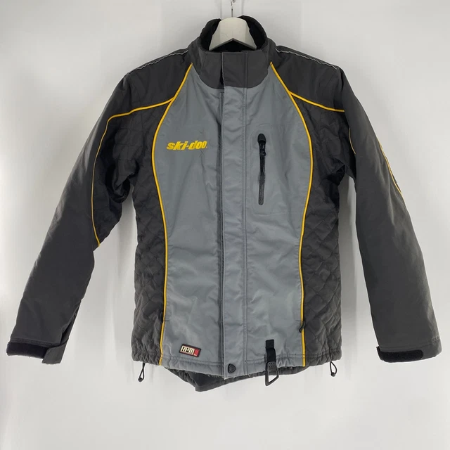 Ski-Doo Snowmobile Jacket RPM BRP Insulated Gray Yellow Women's XS