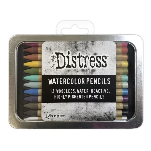 Ranger Tim Holtz Distress Woodless Watercolour Pencils Set 1 - Cards Colouring