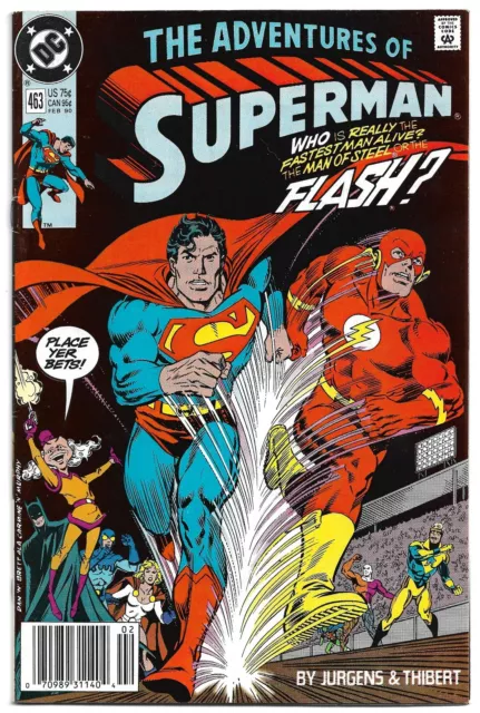 Adventures of Superman (DC 1990) #463 ** Flash vs Superman Race ** 🔥🔥