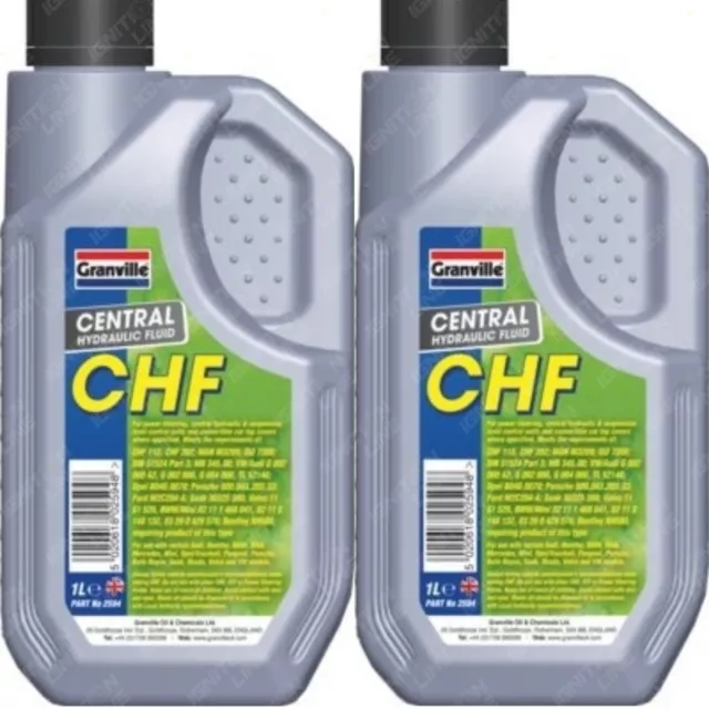 2x Granville CHF - Central Hydraulic Fluid Power Steering Suspension Oil 1 Litre