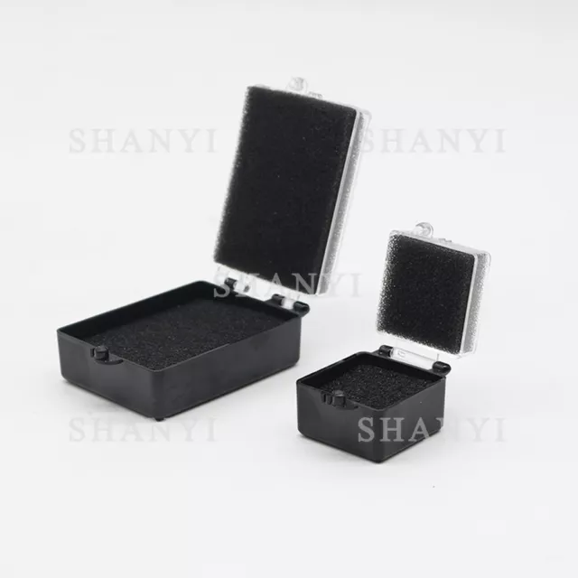 50Pcs Dental Lab Plastic Tooth Storage Boxes with Foam for Single Crowns Bridge