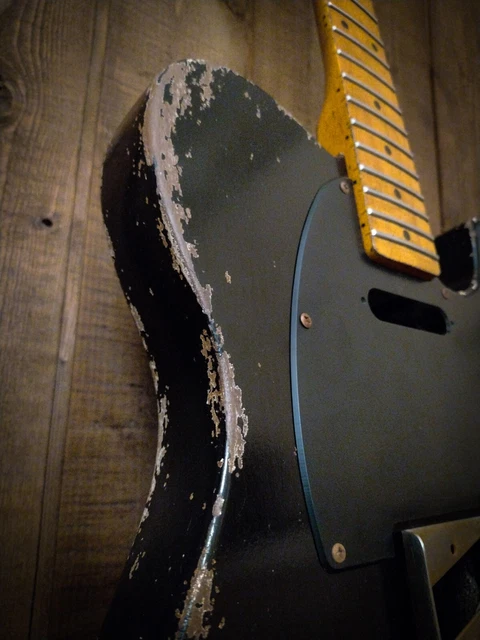 #202240 :: Baldman's Relic Telecaster set in Black nitro finish :: Aged Roadworn 6