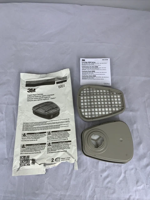 3M 6001 Organic Vapor Replacement Cartridge,2 Per Package ￼ Expired 02/2020￼