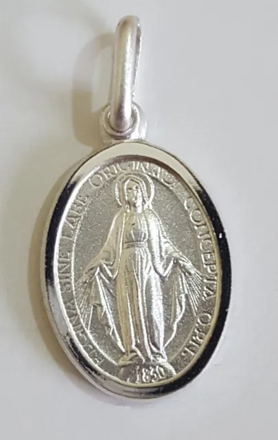 925 Sterling Silver 17x11mm Virgin Mary Miraculous fine medal pendant Postfree