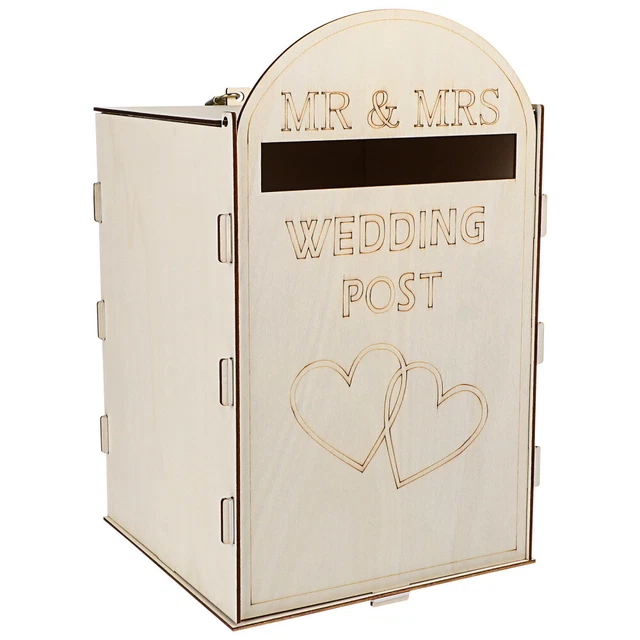 Décor Vintage De Mariage Boîte Aux Lettres En Bois Avec Serrure Boites