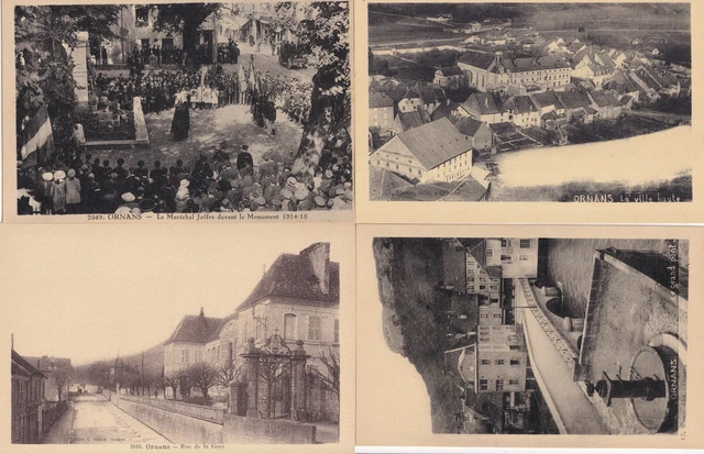 ORNANS DOUBS 1 Vintage Old Postcards Lot of 4