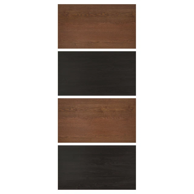MEHAMN 4 panneaux pr pte coul, effet chêne blanchi, blanc, 100x236 cm