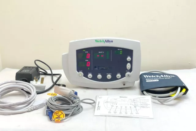 WELCH ALLYN 53N00 VITAL SIGNS MONITOR + LEADS SpO2 NIBP