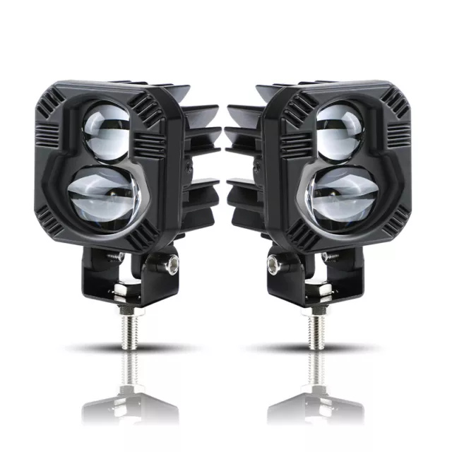 2x 2.7Zoll LED Lampe Scheinwerfer Fern-Abblendlicht Weiß Gelb 30W Motorrad Auto