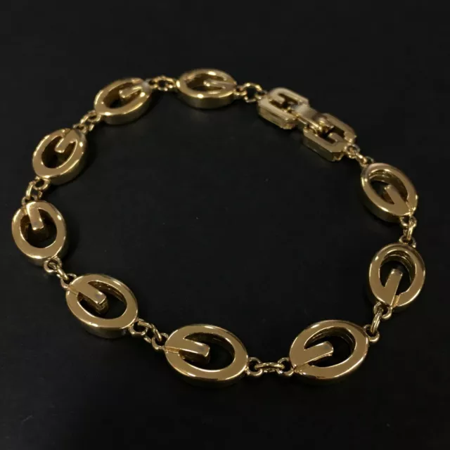 GIVENCHY G LOGO Gold Tone Bracelet/4Y0142 $1.00 - PicClick