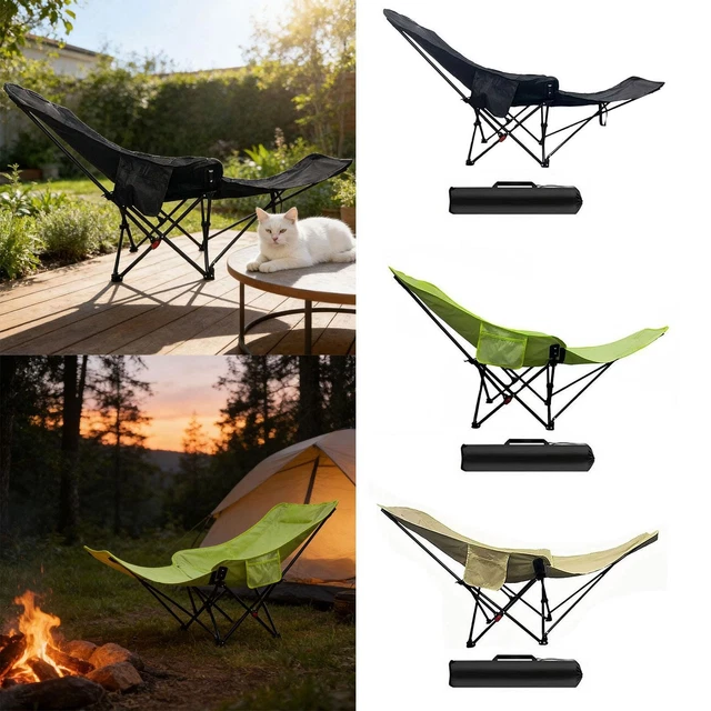 Chaise Pliante Vintage Fistral - Bois Multicolore - Pour Plage, Camping, Pêche