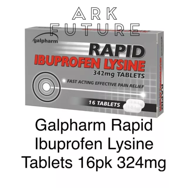 Galpharm Ibuprofhen Lysin Schnelllinderungstabletten 342 mg (16 Tabletten) (MAX 1 PRO O