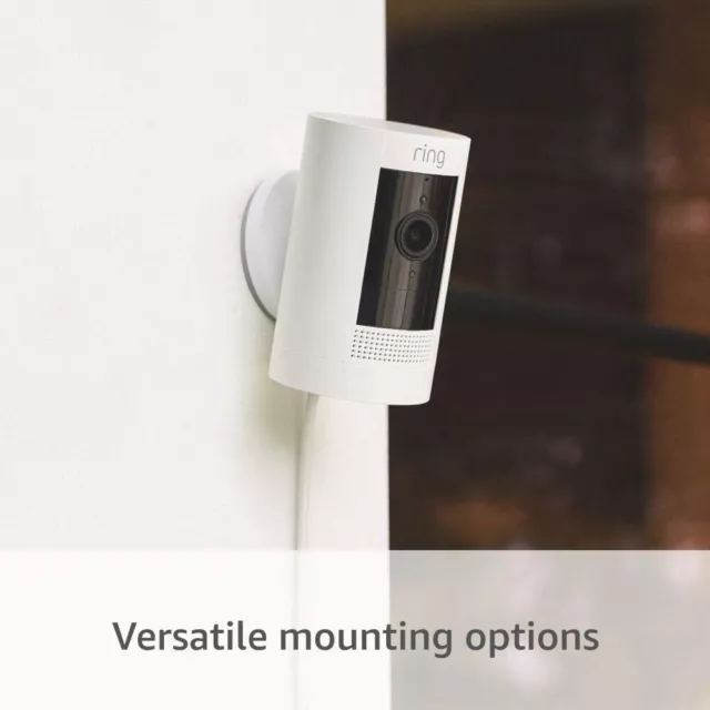Ring Stick Up Cam Plug-In HD security camera with two-way talk, Works with Alexa