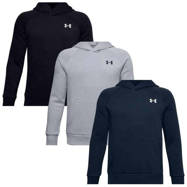 Felpa con cappuccio Under Armour ragazzi felpa con cappuccio junior rival cotone nera grigia bambini