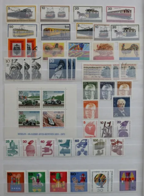 Briefmarken Berlin (West) 1971 Einzelmarken postfrisch/teilweise gestempelt