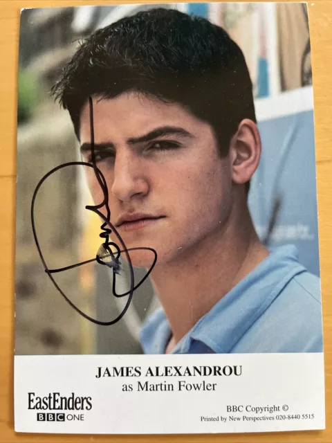 BBC EastEnders Martin Fowler Hand Signed Cast Card James Alexandrou Autograph