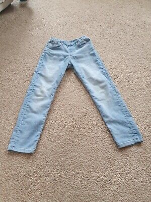 Girls H&m straight Light Blue Jeans Size Age 6-7 with stretch