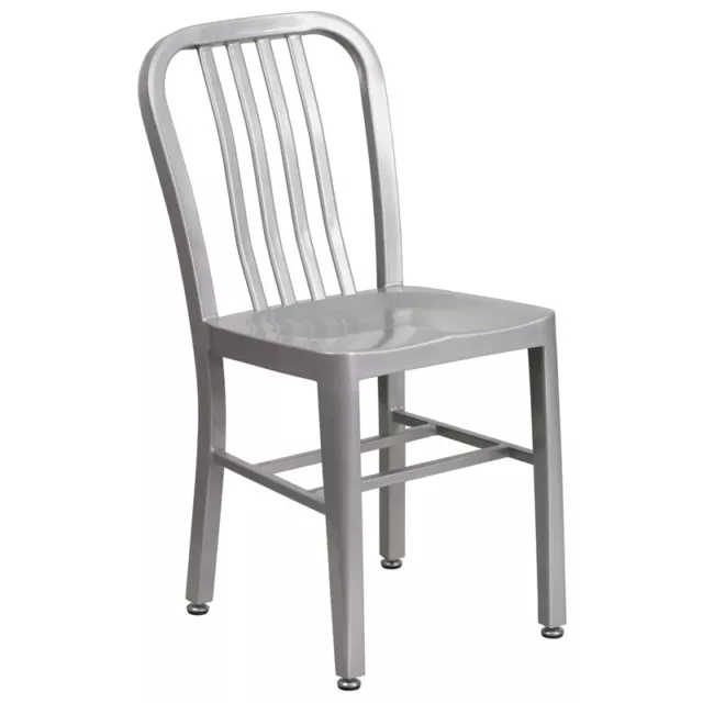 Metal Dining Chair - Silver