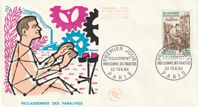 France 1964 FDC Reclassification Professional Of Paralysed yt 1405