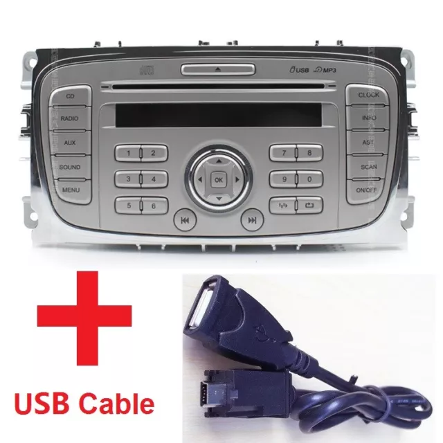 Ford Autoradio 6000 CD S- C-Max  Mondeo Fokus  USB CD MP3 Player + USB-Kabel DE