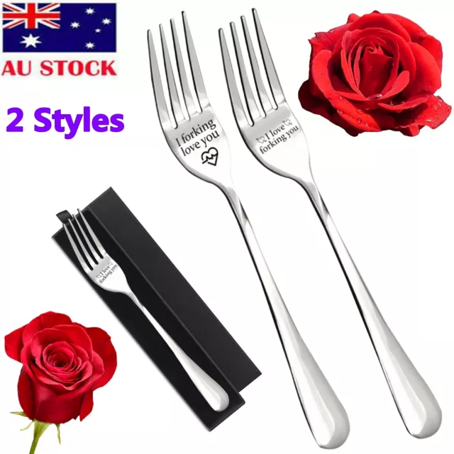 I Forking Love You Inspirational Funny Engraved Fork for Boyfriend,Girlfriend