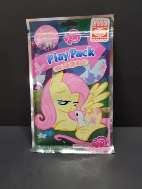 Pacote My Little Pony Grab & Go Play. 4 lápis de cor, 25 adesivos, mini  livro de colorir. 645341441831