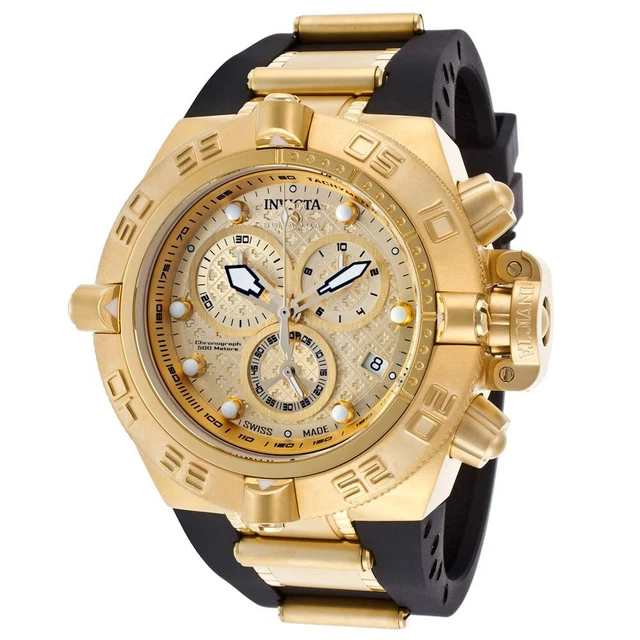 Invicta  16144 Subaqua Noma IV Chronograph Gold Dial Steel BlackPolyurethan Band