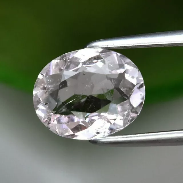 1.06ct 8x6.5mm Oval sin calefacción Natural Luz Rosa Morganita África.VER VIDEO