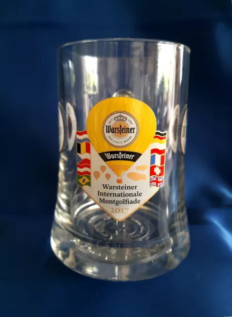 1 Warsteiner WIM 2017 Montgolfiade Bier Krug Sammler Kristall Glas NEU Original