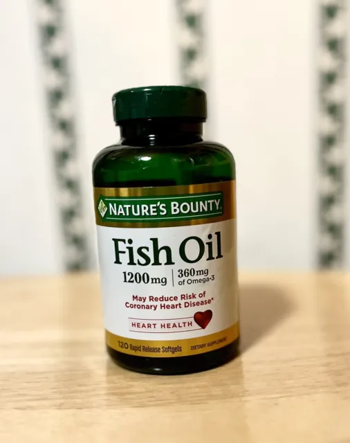 Nature's Bounty Fish Oil, 120 Rapid Release Softgels, 1200 Mg