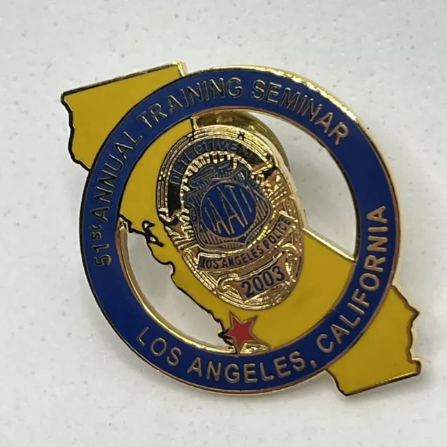 Los Angeles California Auto Theft Investigators IAATI Enamel Lapel Hat Pin