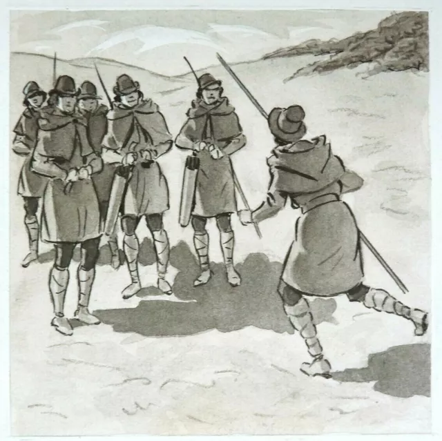 illustration planche originale de BOURDIN (1887-1971) Lisette Pierrot vers 1940 3