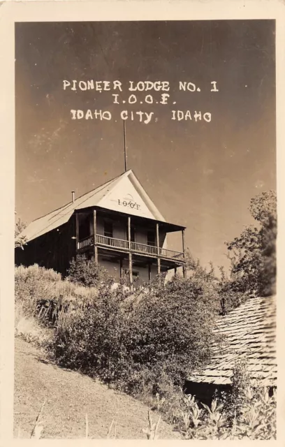 J43/ Idaho City Idaho RPPC Postcard c1940s Pioneer Lodge No 1 IOOF 241